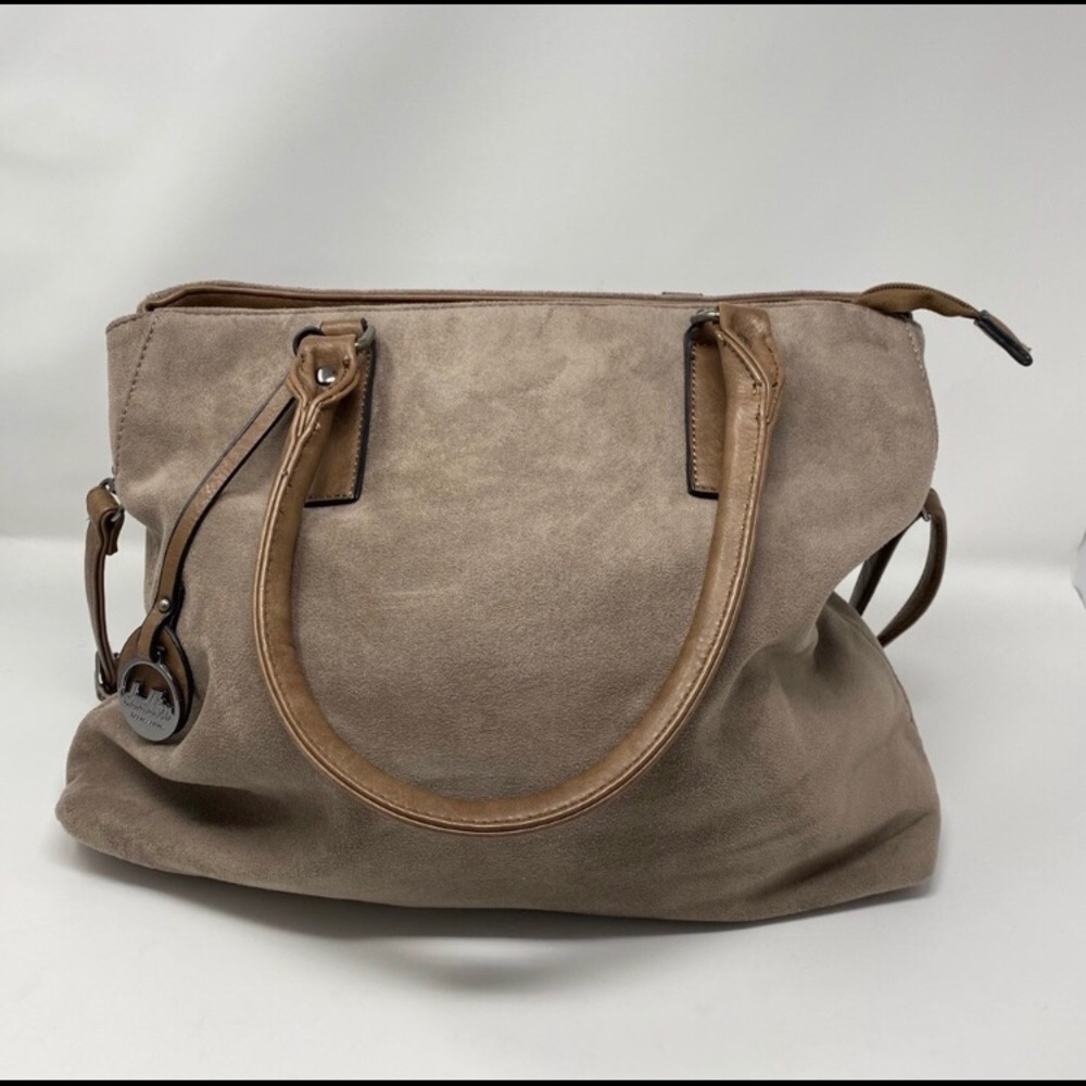 Dudlin Accessories Taupe Suede Bag from Spain